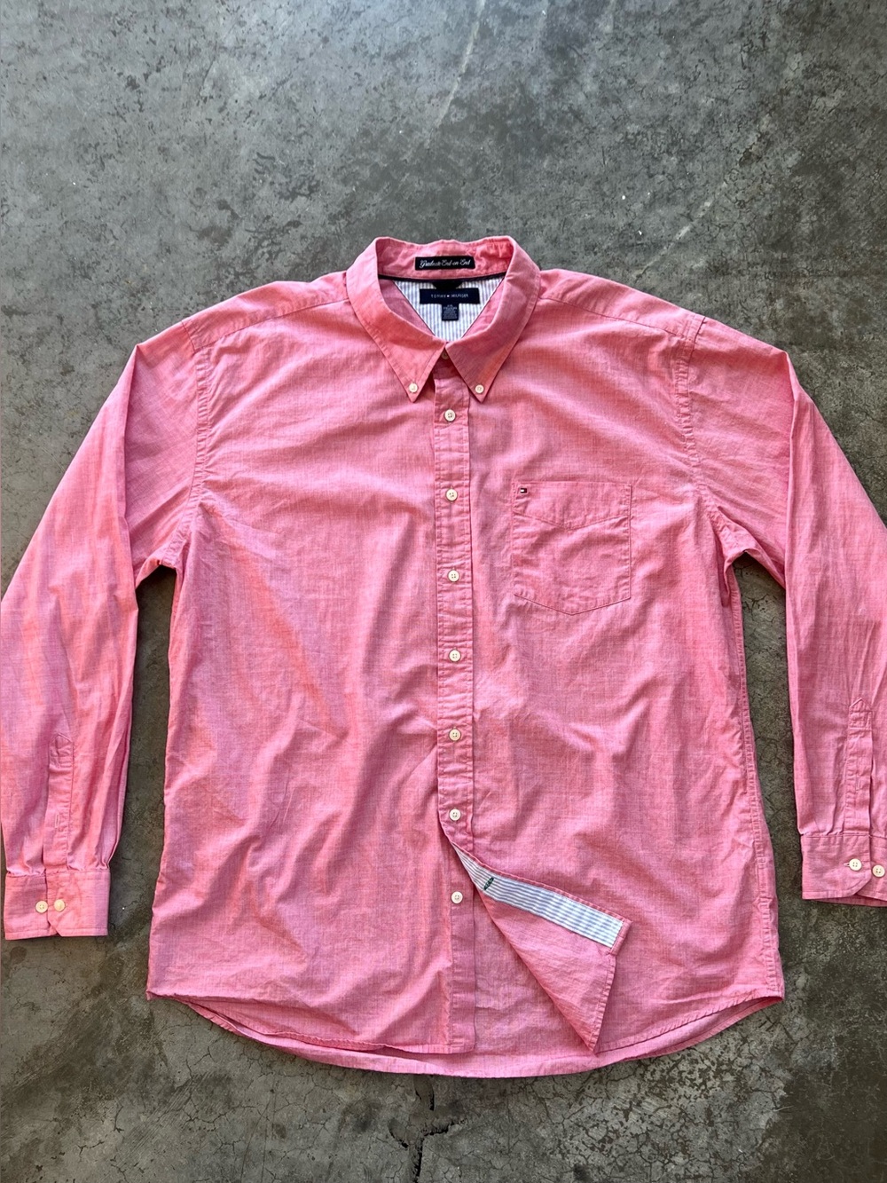 Tommy Hilfiger Pink Oxford Button Down Shirt XXL Preppy Casual